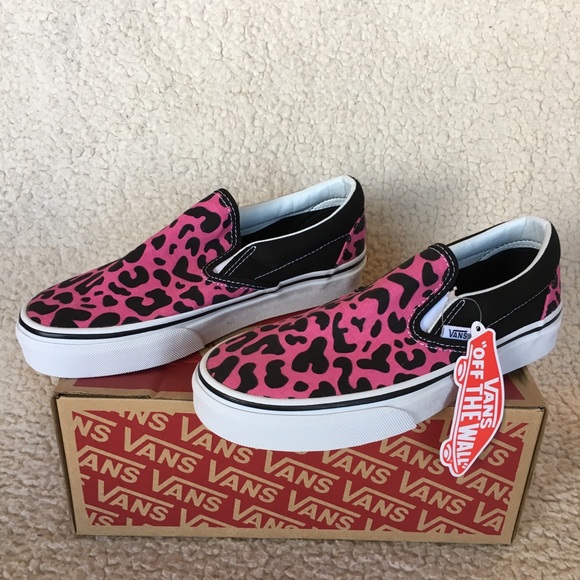 NWT Vans Slip On Leopard Sneakers, W 5.5, Y 4 - Picture 2 of 7